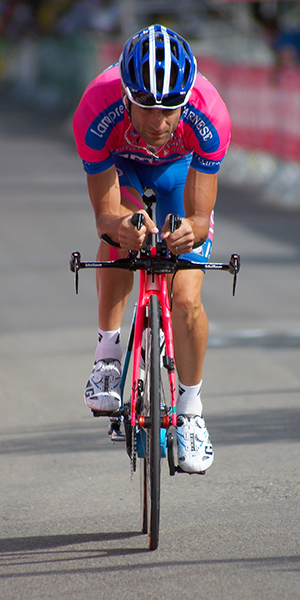 Coureur du Tour de France 2012 lors de l'étape contre la montre